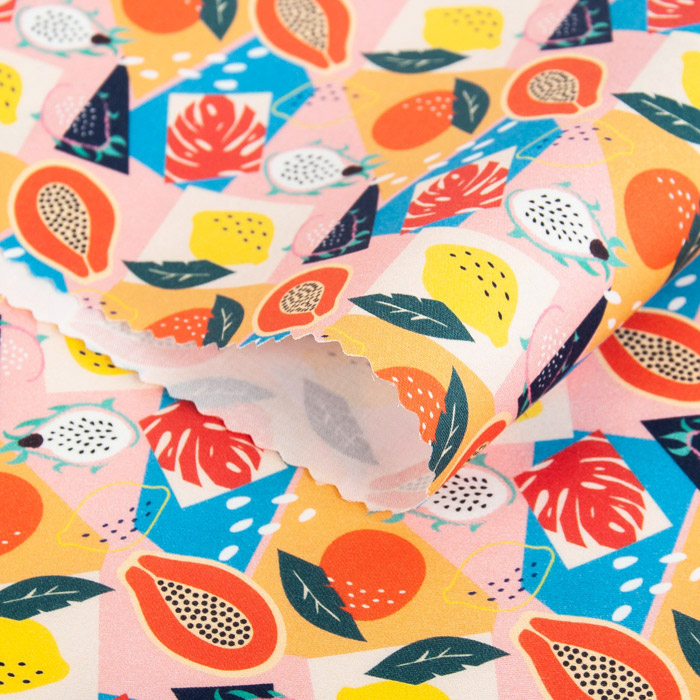 Custom Printed Cotton Satin Fabric 132 gsm